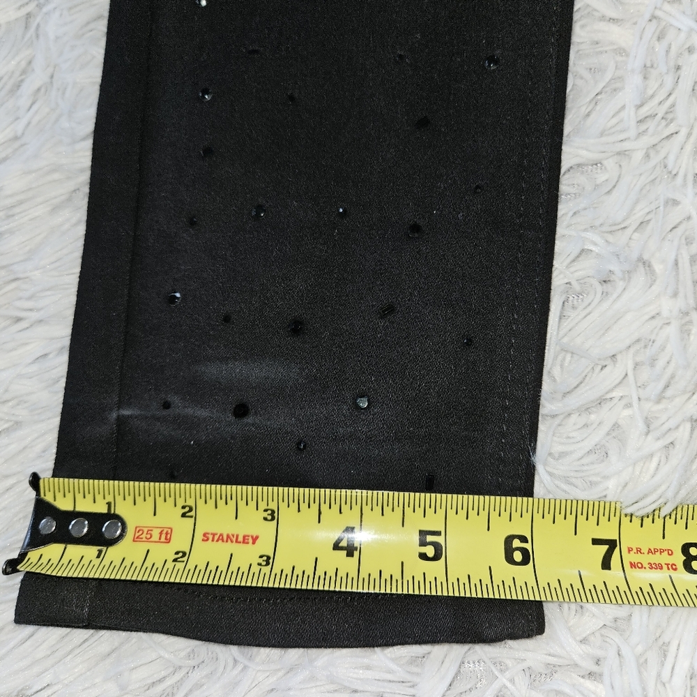 DG2 by Diane Gilman Black Skinny Jeans with Black Rhinestone Accents Womens 4 - Picture 4 of 9